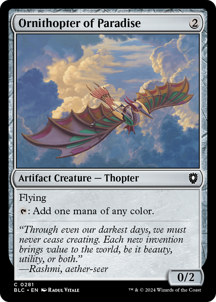 Ornithopter of Paradise [Bloomburrow Commander] | Grognard Games