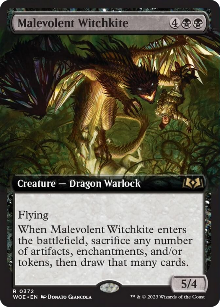 Malevolent Witchkite (Extended Art) [Wilds of Eldraine] | Grognard Games