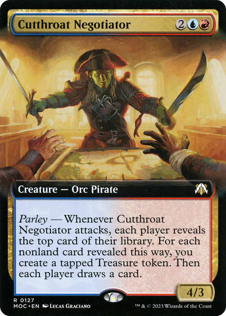 Cutthroat Negotiator (MOC-127) - March of the Machine Commander: (Extended Art) Foil | Grognard Games