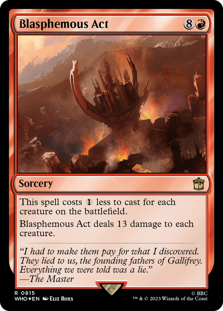 Blasphemous Act (Surge Foil) [Doctor Who] | Grognard Games
