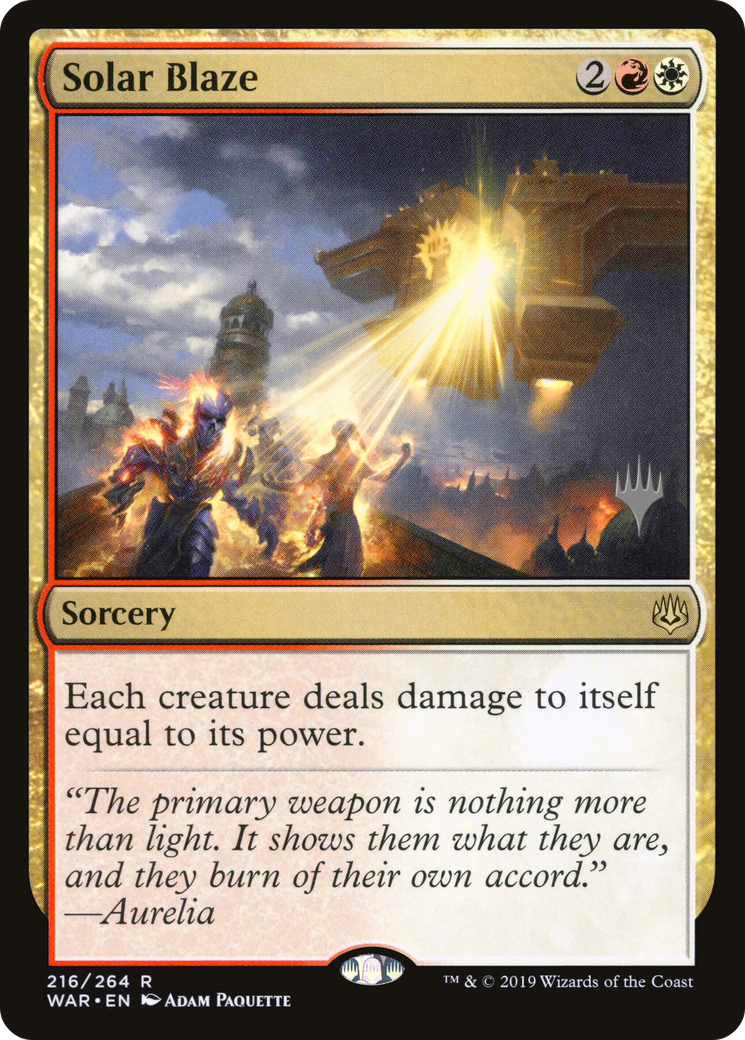 Solar Blaze (Promo Pack) [War of the Spark Promos] | Grognard Games