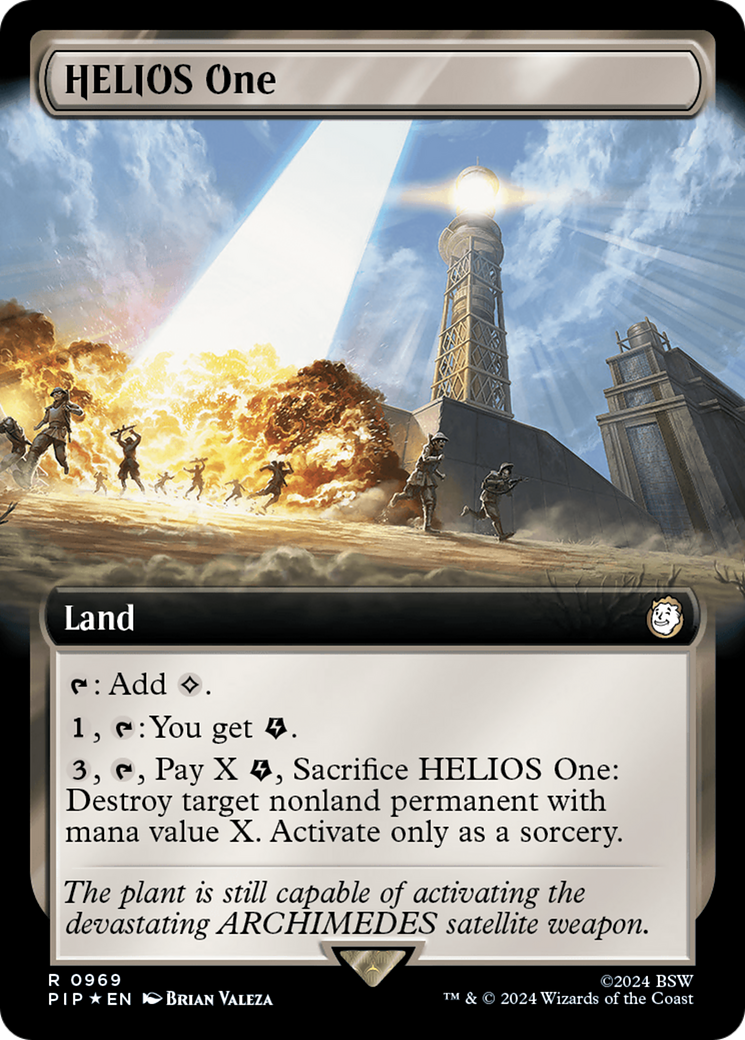 HELIOS One (Extended Art) (Surge Foil) [Fallout] | Grognard Games