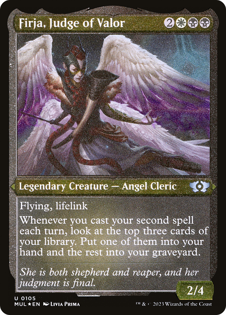 Firja, Judge of Valor (Foil Etched) (MUL-105) - Multiverse Legends Foil | Grognard Games