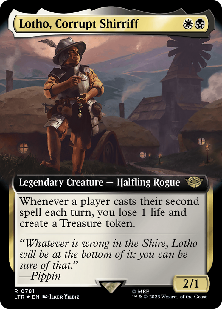 Lotho, Corrupt Shirriff (Extended Art) (Surge Foil) [The Lord of the Rings: Tales of Middle-Earth] | Grognard Games