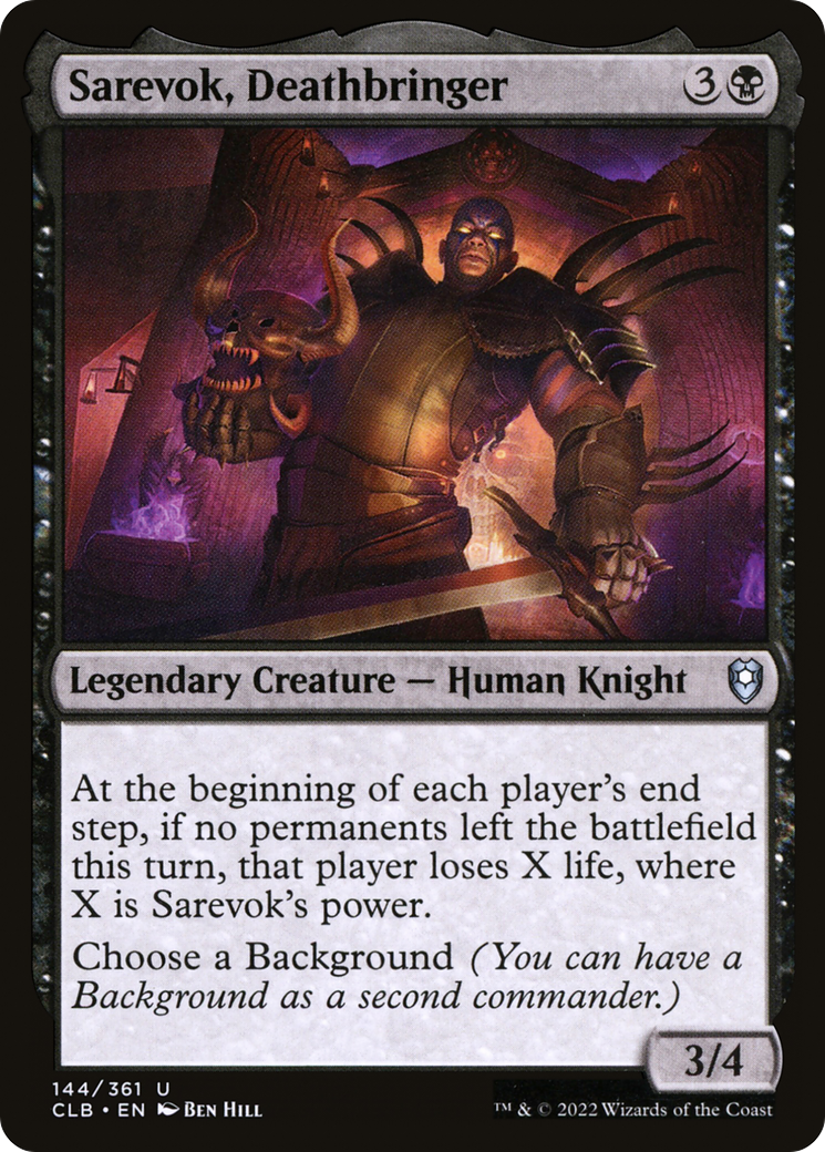 Sarevok, Deathbringer (CLB-144) - Commander Legends: Battle for Baldur's Gate Foil | Grognard Games