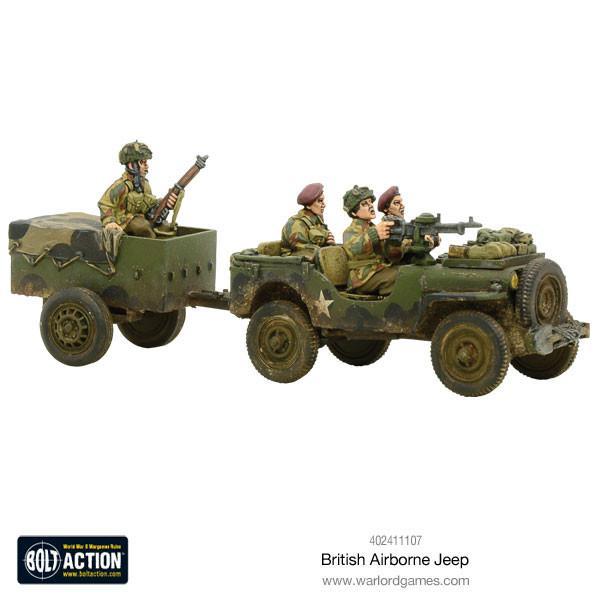 Bolt Action -  British Airborne Jeep & Trailer | Grognard Games