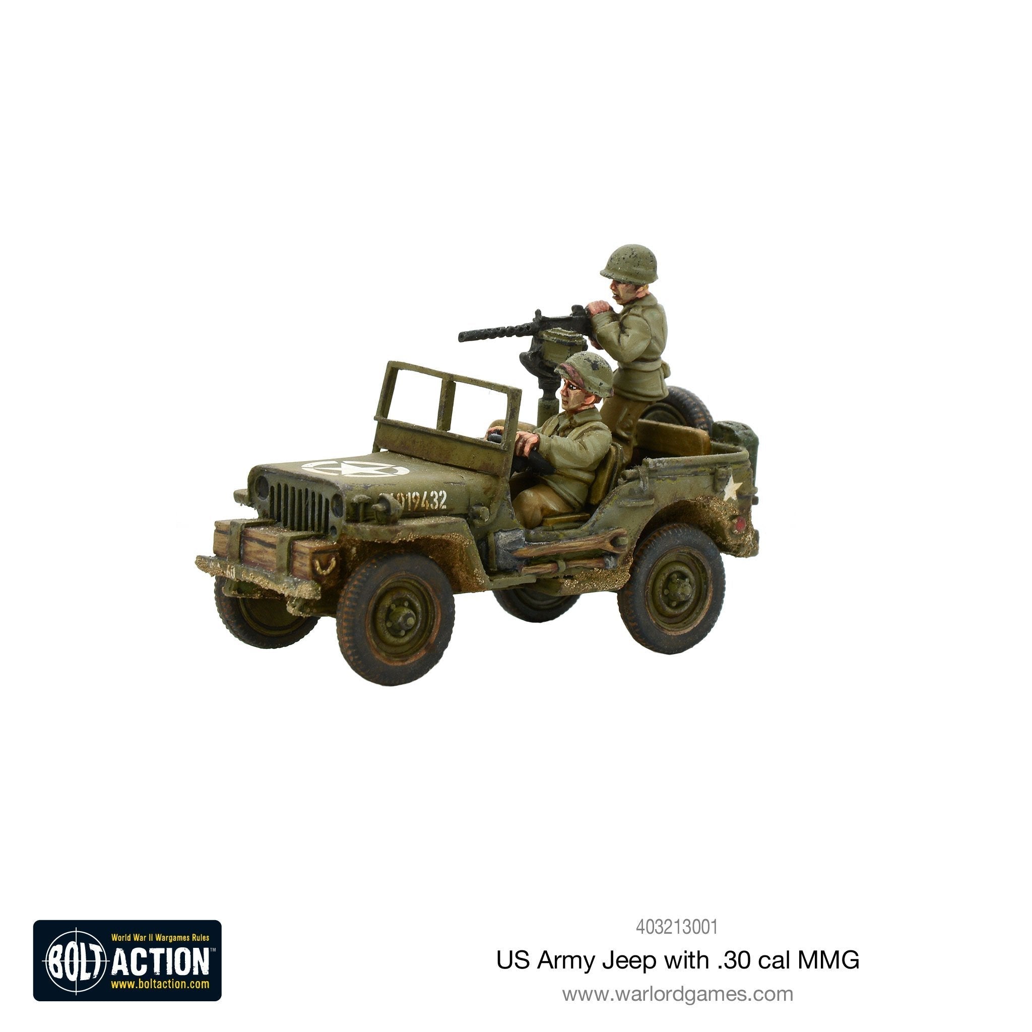 Bolt Action - US Army Jeep with 30 Cal MMG | Grognard Games