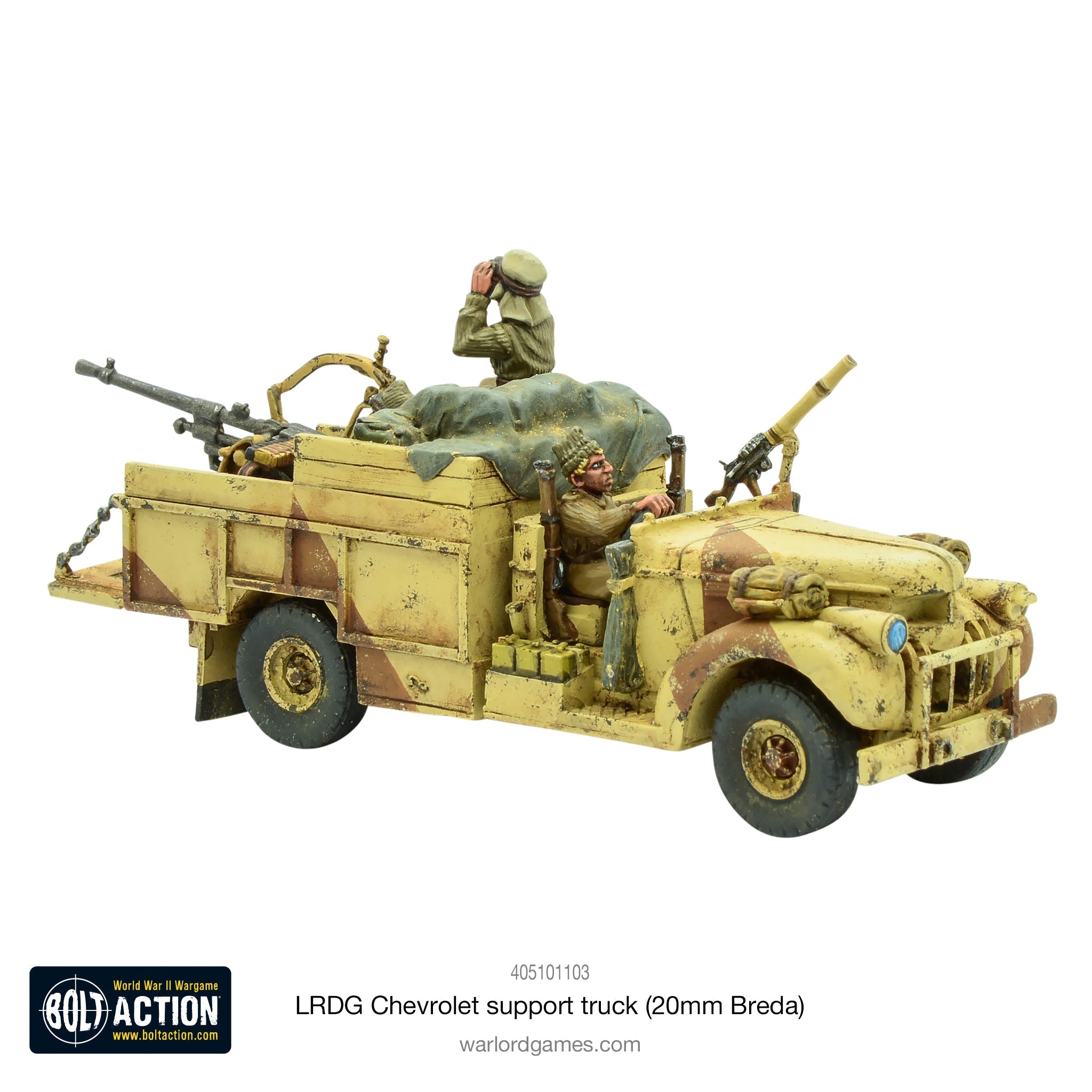 Bolt Action -  LRDG Chevrolet support truck (20mm Breda) | Grognard Games