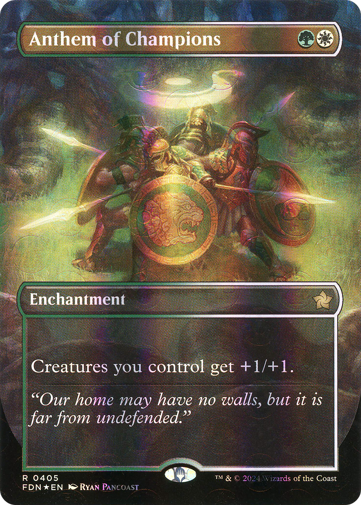 Anthem of Champions (Borderless Mana Foil) [Foundations] | Grognard Games