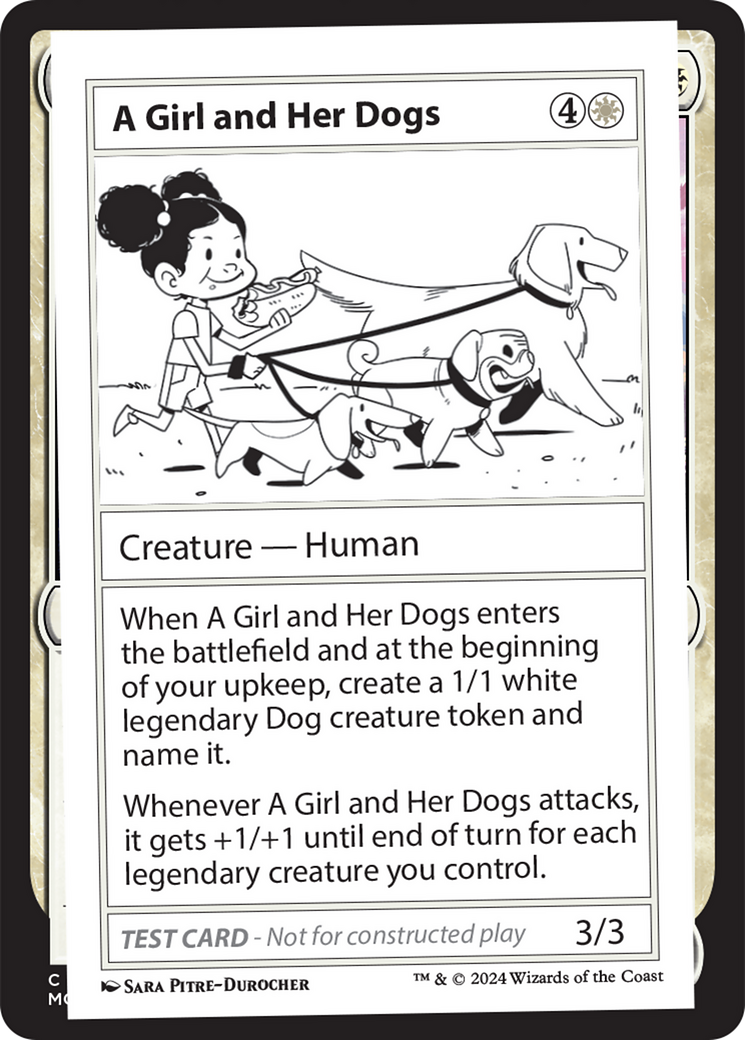 A Girl and Her Dogs [Mystery Booster 2 Playtest Cards] | Grognard Games