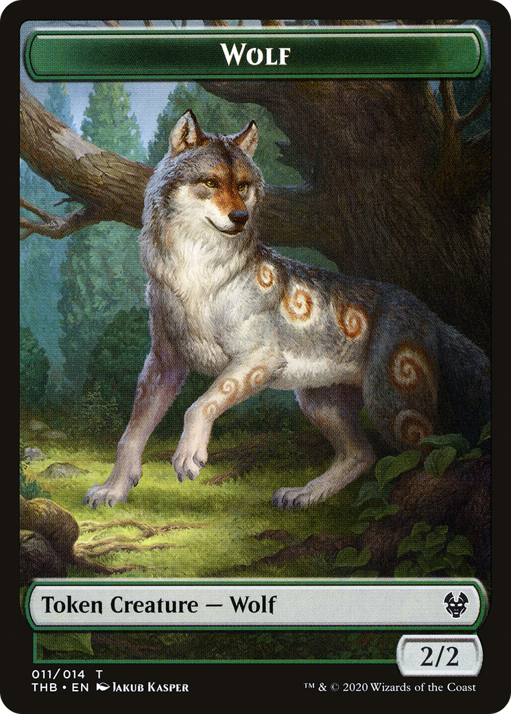 Wolf (THB-011) - Theros Beyond Death Tokens Foil | Grognard Games