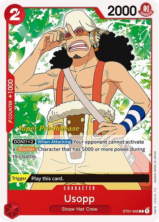 Usopp (ST01-002) - Super Pre-Release Starter Deck 1: Straw Hat Crew | Grognard Games