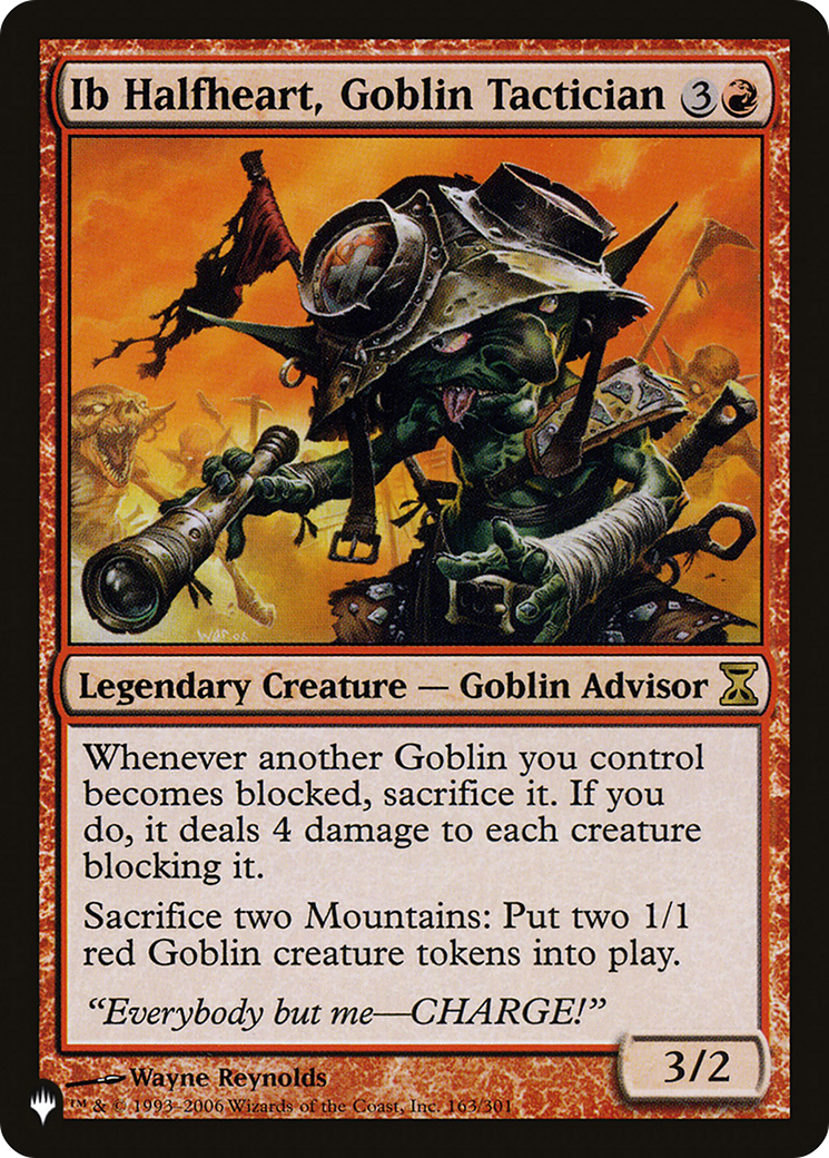 Ib Halfheart, Goblin Tactician [The List] | Grognard Games