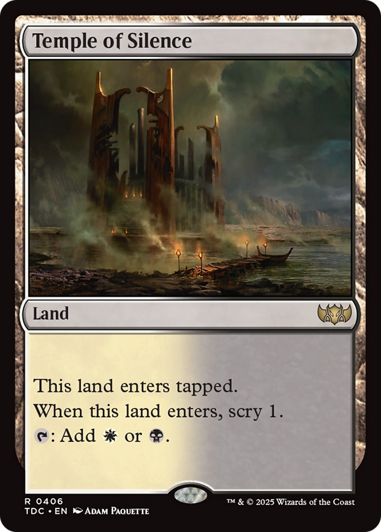 Temple of Silence [Tarkir: Dragonstorm Commander] | Grognard Games