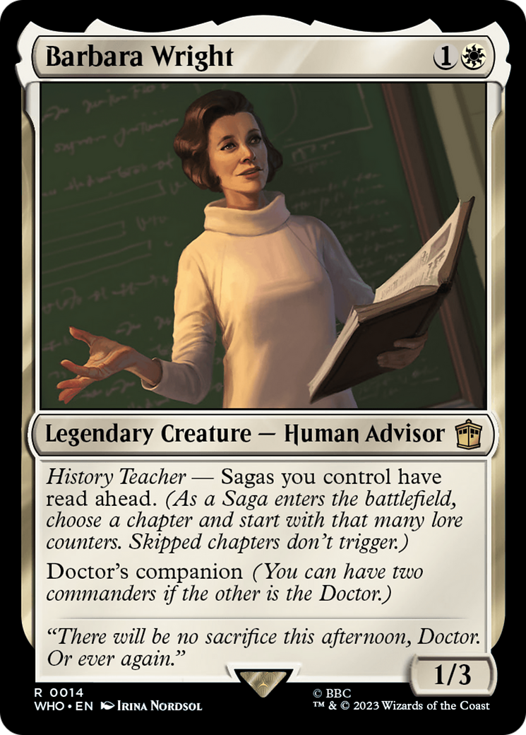 Barbara Wright [Doctor Who] | Grognard Games