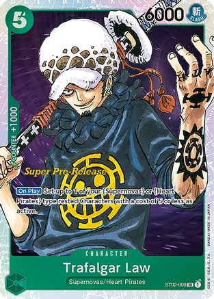 Trafalgar Law (ST02-009) - Super Pre-Release Starter Deck 2: Worst Generation Foil | Grognard Games