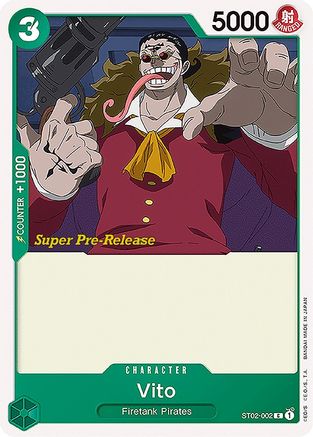 Vito (ST02-002) - Super Pre-Release Starter Deck 2: Worst Generation | Grognard Games