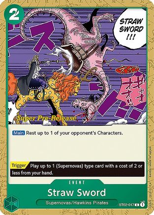 Straw Sword (ST02-017) - Super Pre-Release Starter Deck 2: Worst Generation | Grognard Games