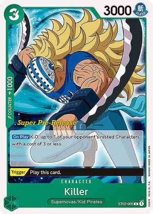 Killer (ST02-005) - Super Pre-Release Starter Deck 2: Worst Generation | Grognard Games