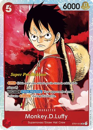 Monkey.D.Luffy (012) (ST01-012) - Super Pre-Release Starter Deck 1: Straw Hat Crew Foil | Grognard Games