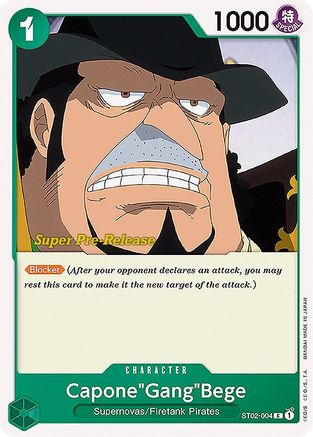 Capone"Gang"Bege (ST02-004) - Super Pre-Release Starter Deck 2: Worst Generation | Grognard Games