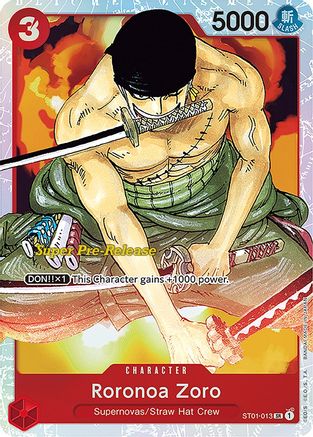 Roronoa Zoro (ST01-013) - Super Pre-Release Starter Deck 1: Straw Hat Crew Foil | Grognard Games