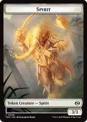 Spirit (0008) // Spirit (0009) Double-Sided Token [Tarkir: Dragonstorm Tokens] | Grognard Games