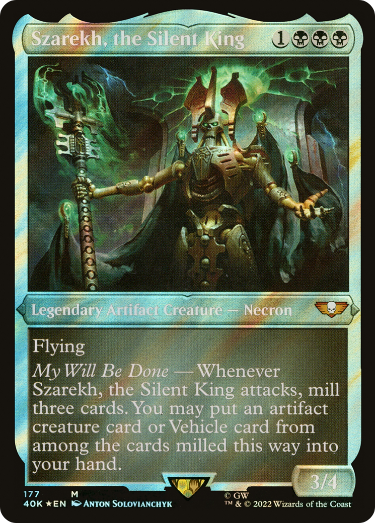 Szarekh, the Silent King (Display Commander) (Surge Foil) [Universes Beyond: Warhammer 40,000] | Grognard Games