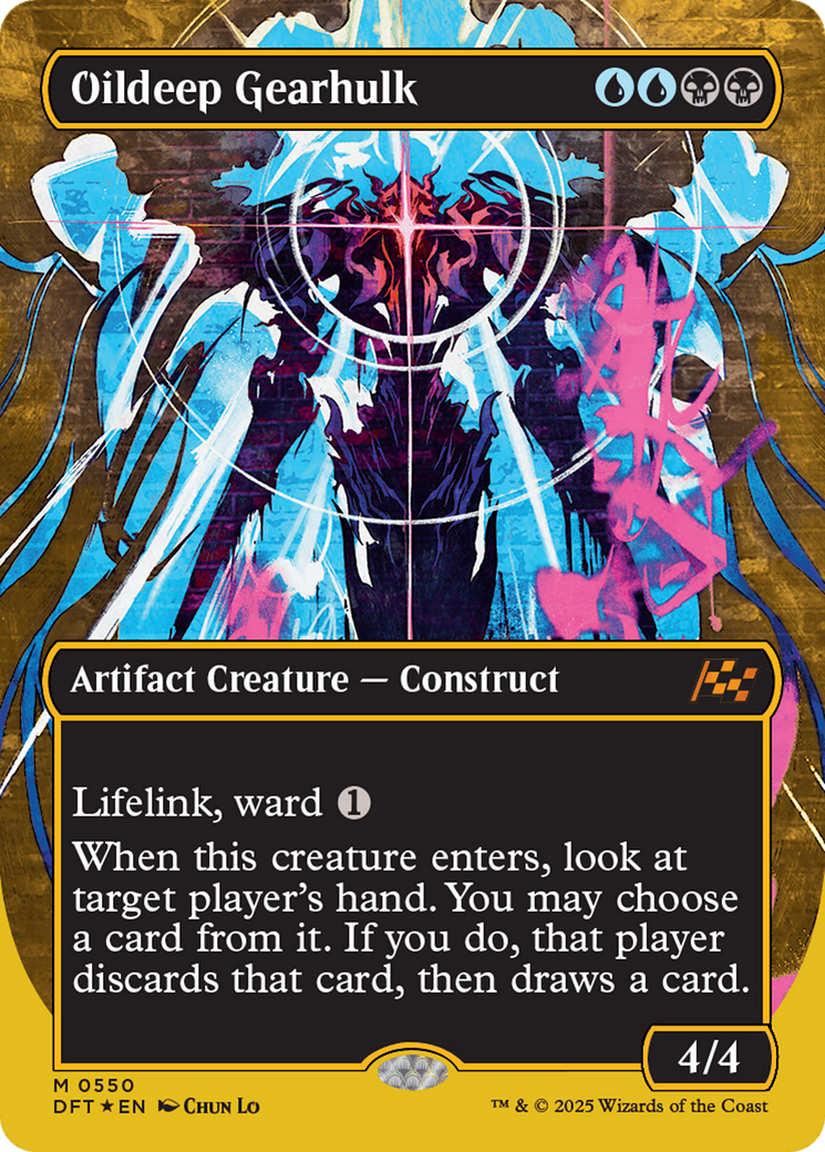 Oildeep Gearhulk (Borderless) (First-Place Foil) [Aetherdrift] | Grognard Games