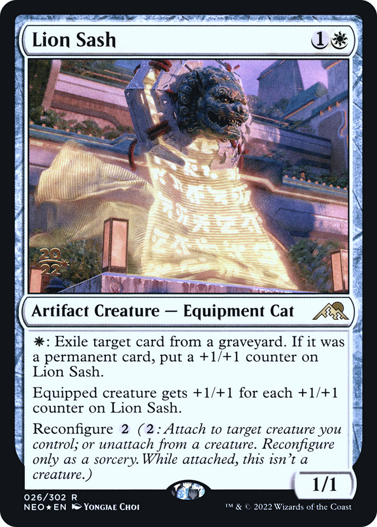 Lion Sash [Kamigawa: Neon Dynasty Prerelease Promos] | Grognard Games