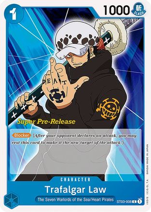 Trafalgar Law (ST03-008) - Super Pre-Release Starter Deck 3: The Seven Warlords of the Sea | Grognard Games