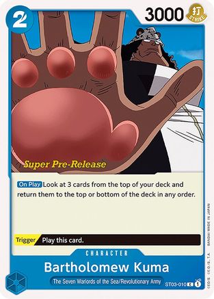 Bartholomew Kuma (ST03-010) - Super Pre-Release Starter Deck 3: The Seven Warlords of the Sea | Grognard Games