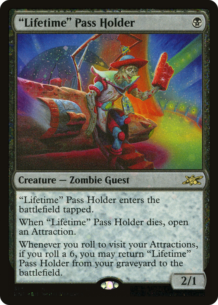 "Lifetime" Pass Holder (Galaxy Foil) [Unfinity] | Grognard Games