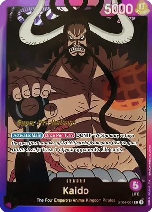 Kaido (001) (ST04-001) - Super Pre-Release Starter Deck 4: Animal Kingdom Pirates Foil | Grognard Games