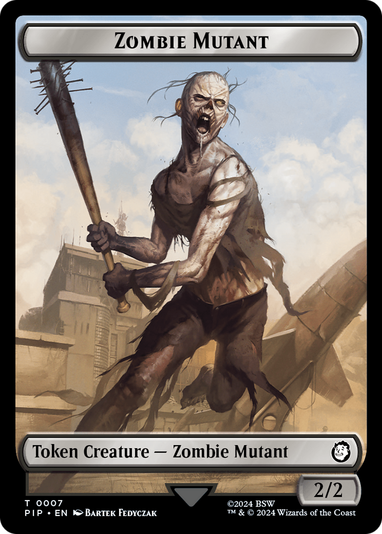 Treasure (0019) // Zombie Mutant Double-Sided Token [Fallout Tokens] | Grognard Games