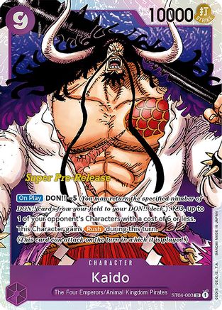 Kaido (003) (ST04-003) - Super Pre-Release Starter Deck 4: Animal Kingdom Pirates Foil | Grognard Games