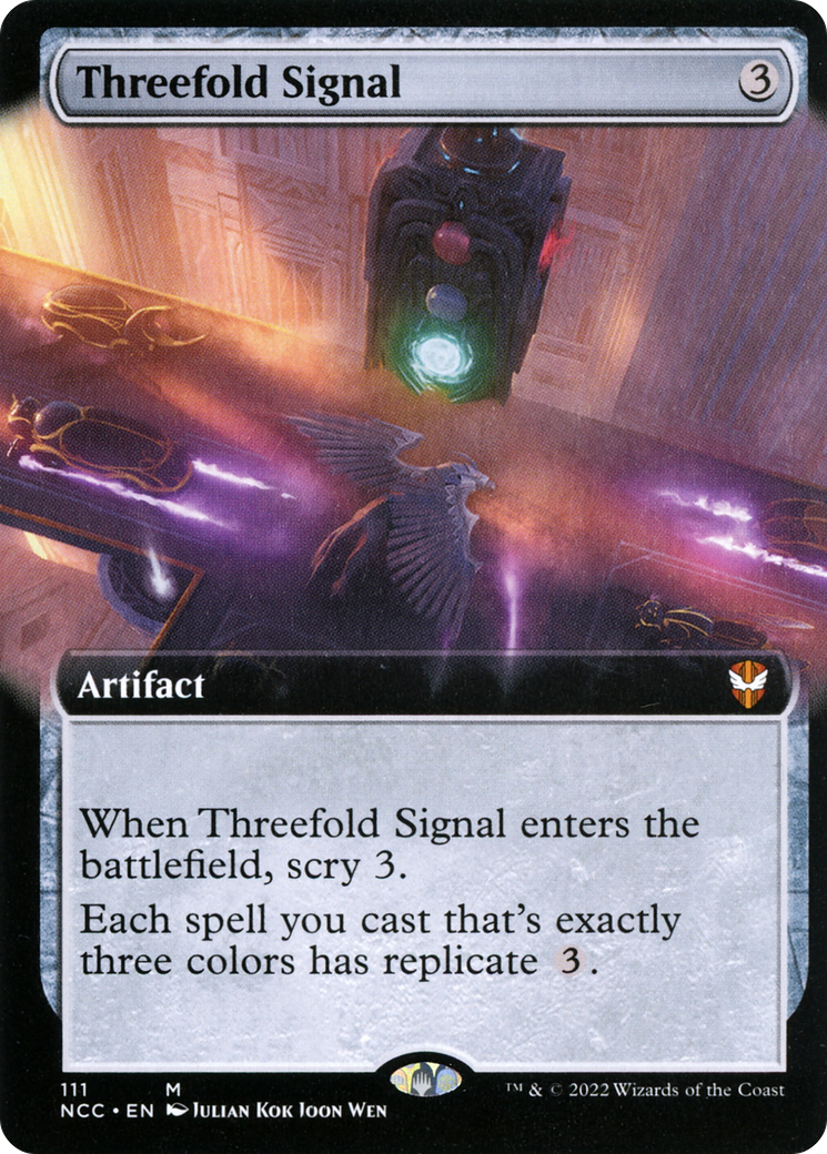 Threefold Signal (Extended Art) [Streets of New Capenna Commander] | Grognard Games