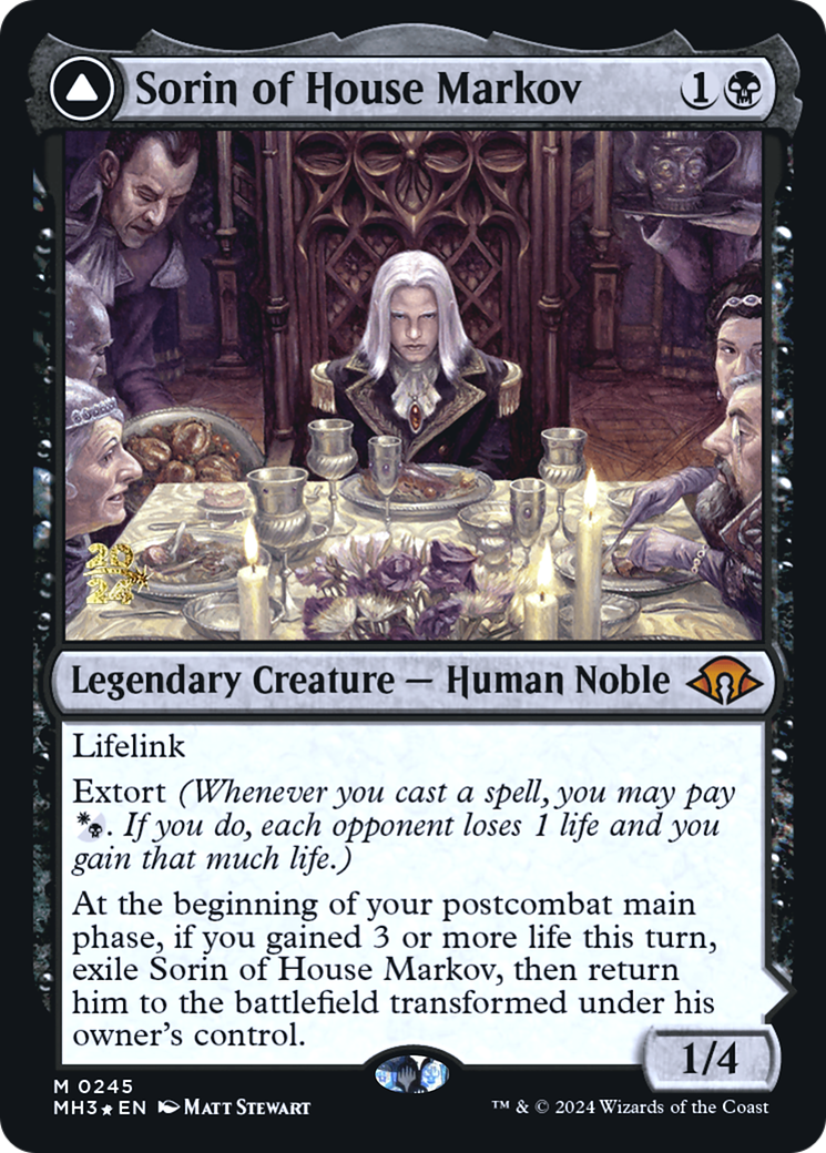 Sorin of House Markov [Modern Horizons 3 Prerelease Promos] | Grognard Games