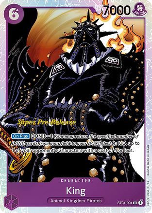 King (ST04-004) - Super Pre-Release Starter Deck 4: Animal Kingdom Pirates Foil | Grognard Games