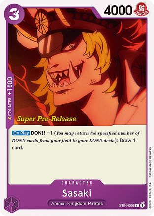 Sasaki (ST04-006) - Super Pre-Release Starter Deck 4: Animal Kingdom Pirates | Grognard Games