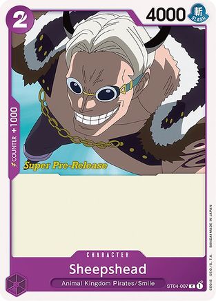 Sheepshead (ST04-007) - Super Pre-Release Starter Deck 4: Animal Kingdom Pirates | Grognard Games