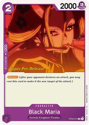 Black Maria (ST04-011) - Super Pre-Release Starter Deck 4: Animal Kingdom Pirates | Grognard Games