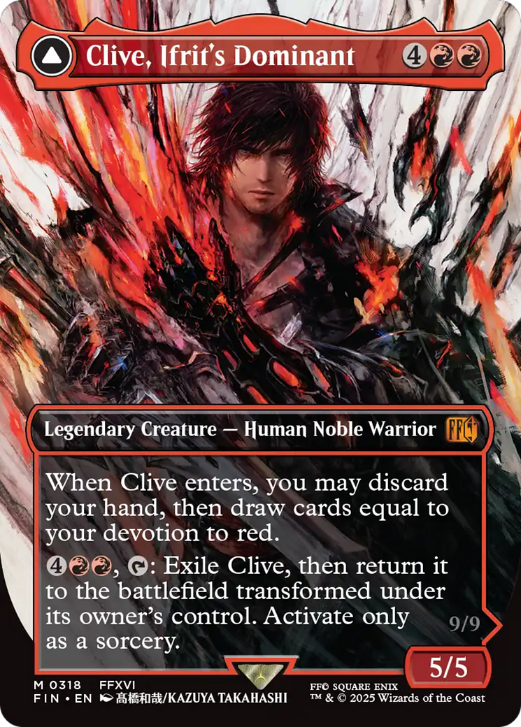 Clive, Ifrit's Dominant // Ifrit, Warden of Inferno (Borderless) (0318) [FINAL FANTASY] | Grognard Games
