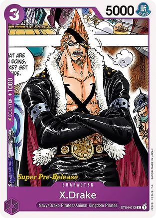 X.Drake (ST04-013) - Super Pre-Release Starter Deck 4: Animal Kingdom Pirates | Grognard Games