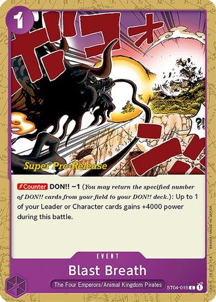 Blast Breath (ST04-016) - Super Pre-Release Starter Deck 4: Animal Kingdom Pirates | Grognard Games