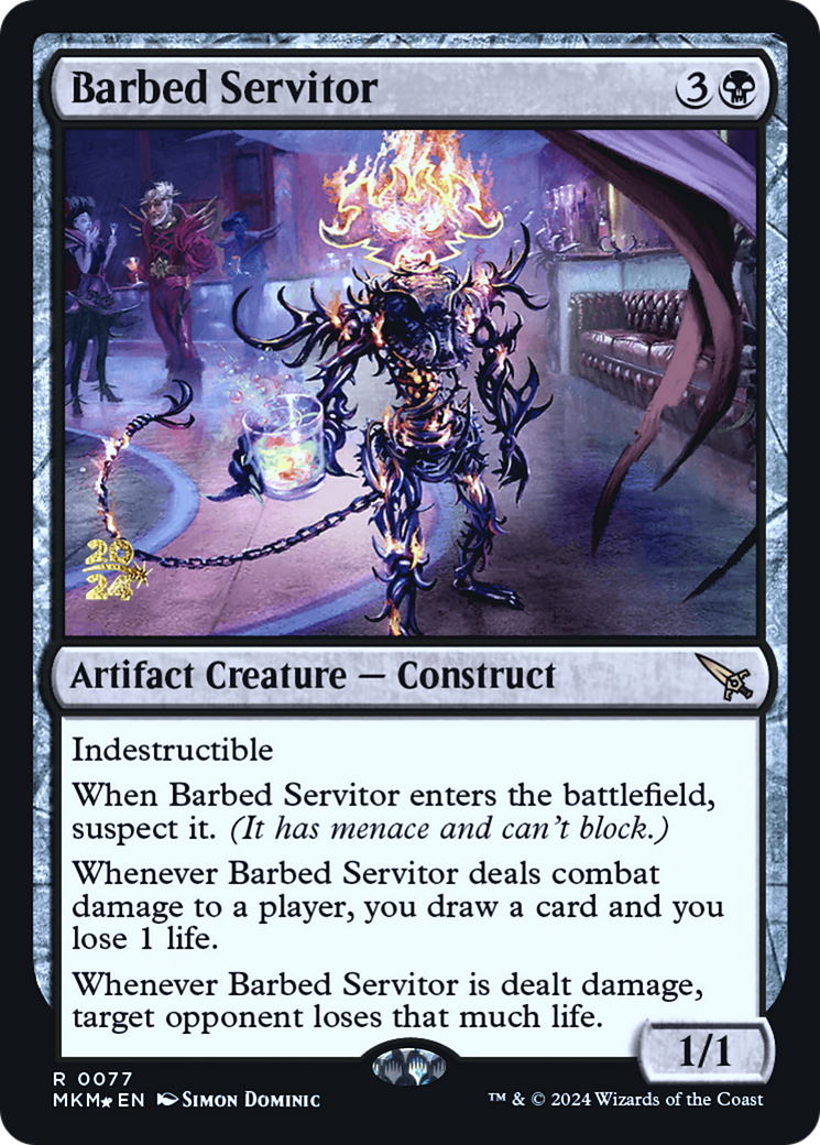 Barbed Servitor [Murders at Karlov Manor Prerelease Promos] | Grognard Games