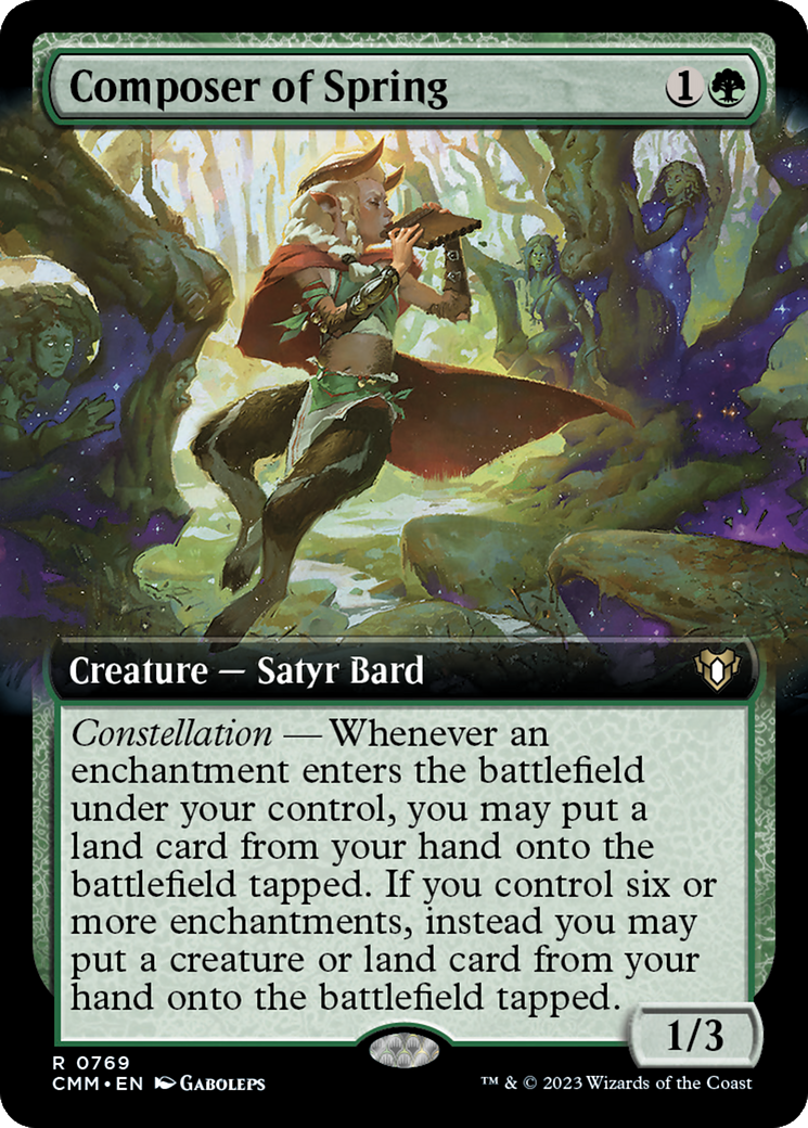 Composer of Spring (Extended Art) [Commander Masters] | Grognard Games