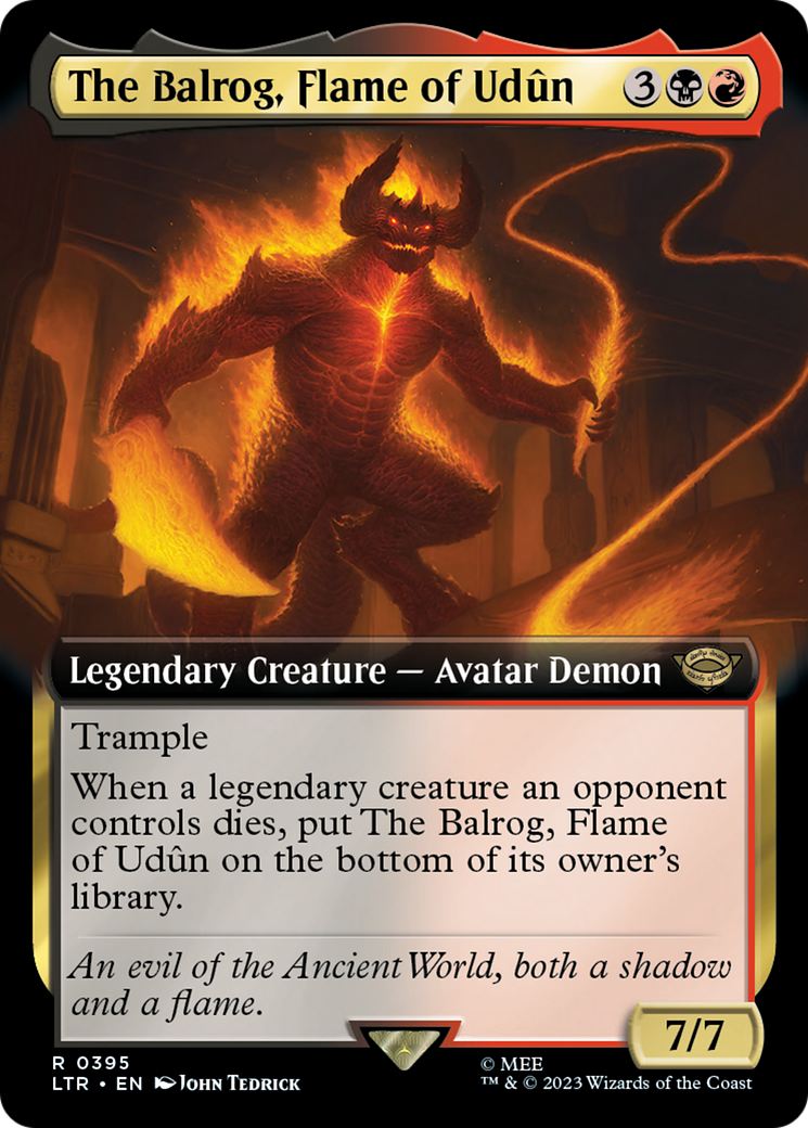 The Balrog, Flame of Udun (Extended Art) [The Lord of the Rings: Tales of Middle-Earth] | Grognard Games