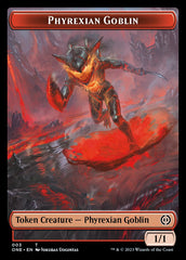 Rebel // Phyrexian Goblin Double-Sided Token [Phyrexia: All Will Be One Tokens] | Grognard Games