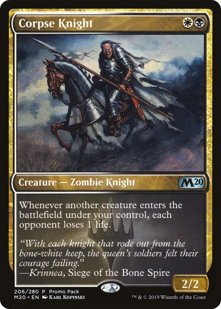 Corpse Knight (Promo Pack) [Core Set 2020 Promos] | Grognard Games